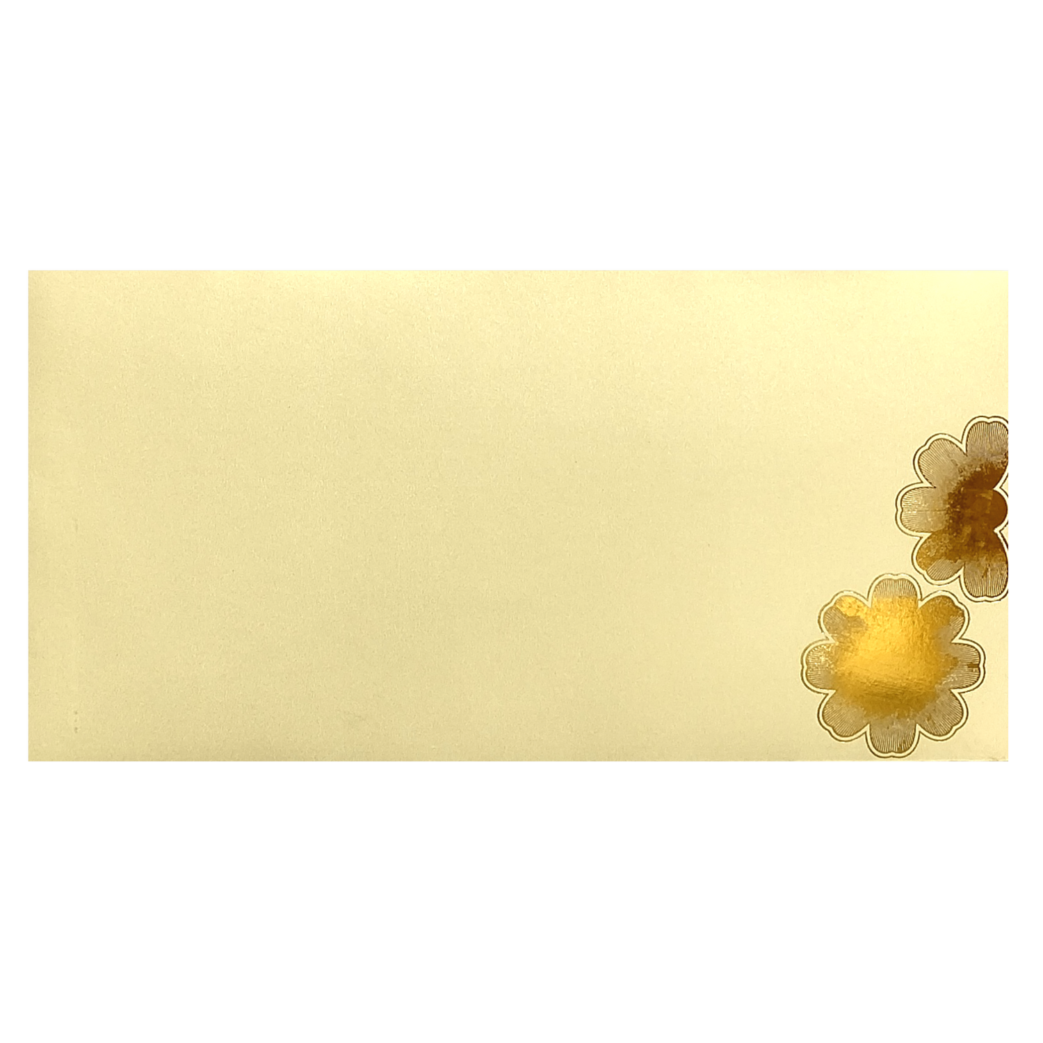 Cream Floral Ribbon Invitation Card-KNK30381