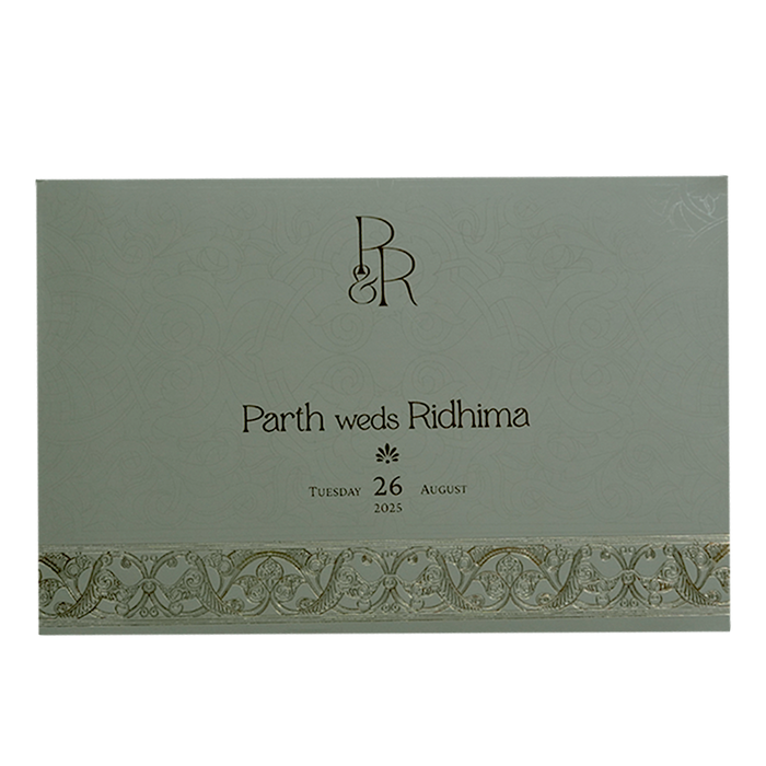 Grey Wedding Card-King of Cards