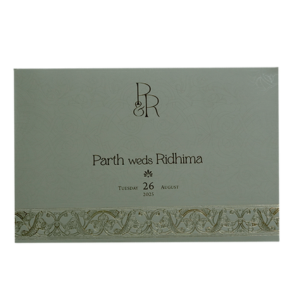 Grey Wedding Card-King of Cards