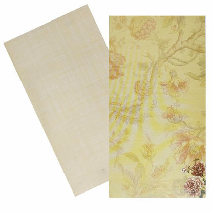 Yellow single sheet floral invitation card-King of Cards