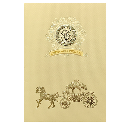 Gold Texture Sheet Invitation Card-KNKTG036