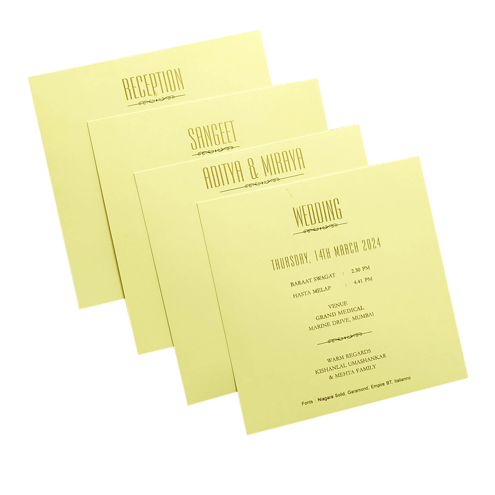 Brown Ganesha Invitation Card-KRC29521