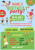 Green Games Sports And Activities Invitation-AASAA001