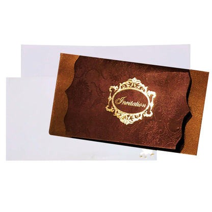 Elegant and attractiveBrown personal gold foil invitation printinvitation card! Buy now! &amp;