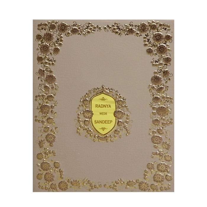 Cream Pink Floral Invitation-King of Cards