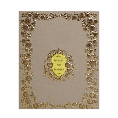 Cream Pink Floral Invitation-King of Cards