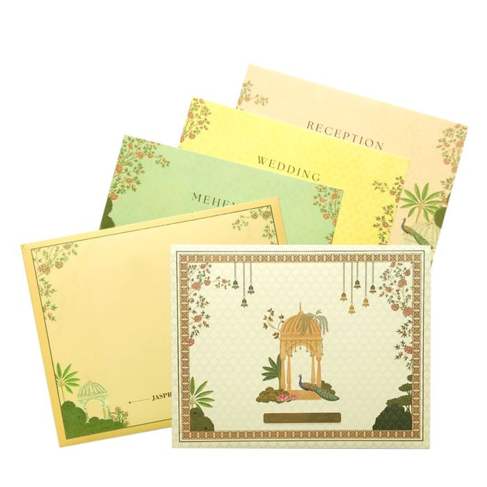 Orange Arch Padded Wedding Card-King of Cards