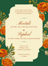Generic Green Red Wedding Invitation-EINK0042