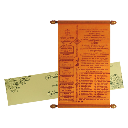 Sandal Yellow Scroll Card-King of Cards