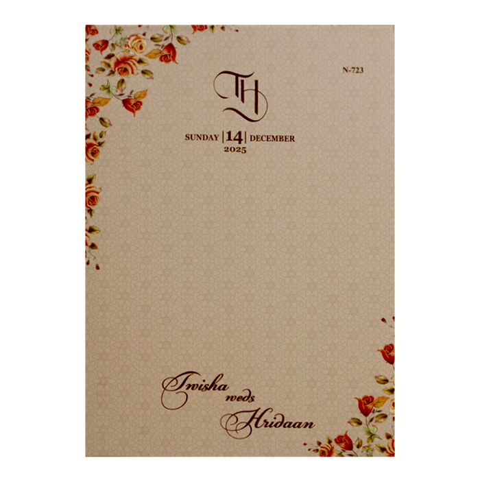 Ivory Padded Invitation Card-King of Cards