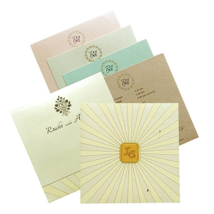 Cream Geometric Design Invitation Card-King of Cards