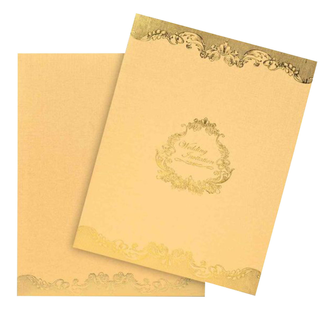 Pleasant Cream Shading with Gold foiling Wedding Card