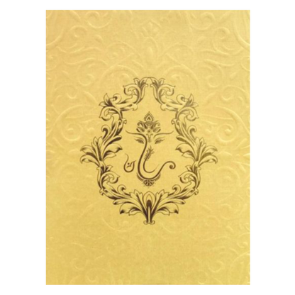 Gold Embossed Floral Ganesha Design