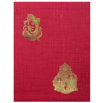 Red Metallic Balaji Padmavathi Invitation Card-King of Cards
