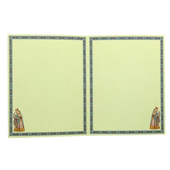 Cream Traditional Bride Groom Invitation Card-King of Cards