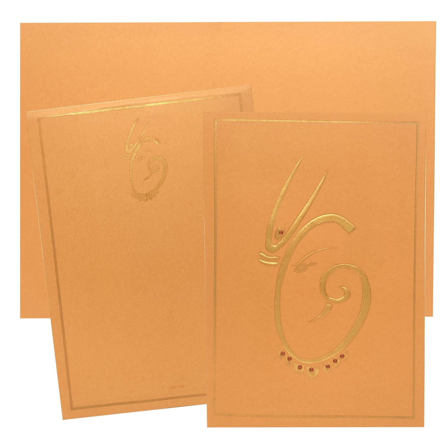 Brown Ganesha Invitation Card