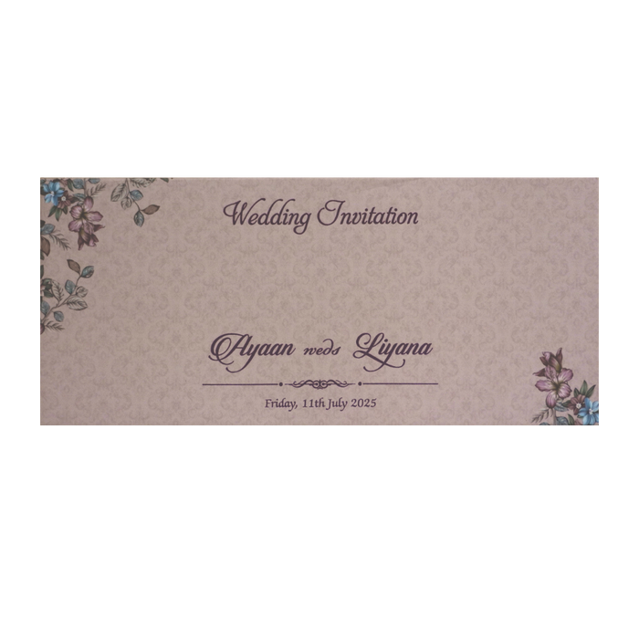 Light Apricot Pink MDF invitation-King of Cards