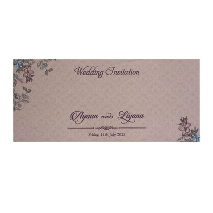 Light Apricot Pink MDF invitation-King of Cards