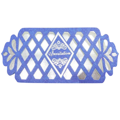 Beautiful Blue Shaded With Floral Design Wedding Card - KNKSP728