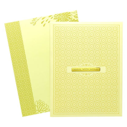 Yellow Pattern Designs Wedding Card-King of Cards