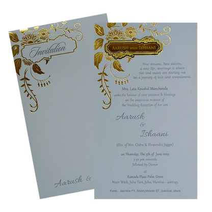 Grey Floral Single Sheet Card-King of Cards