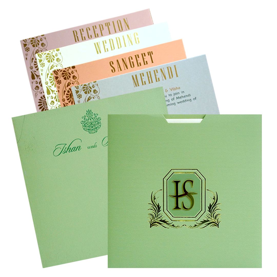 Mint Green Wedding Invitation-KRC30131