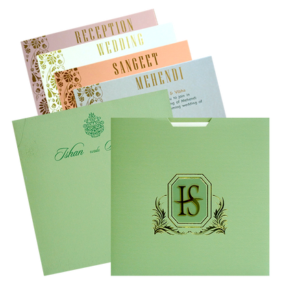Mint Green Wedding Invitation-KRC30131