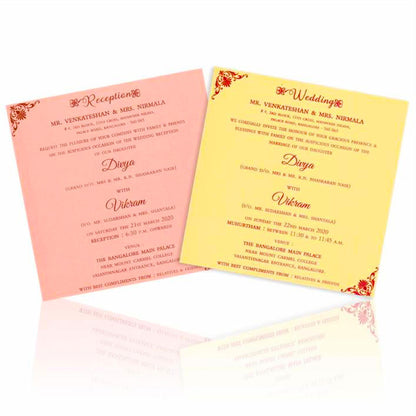 Purple Premium Floral Panache Designer Card With Name Plate-KNP7001P