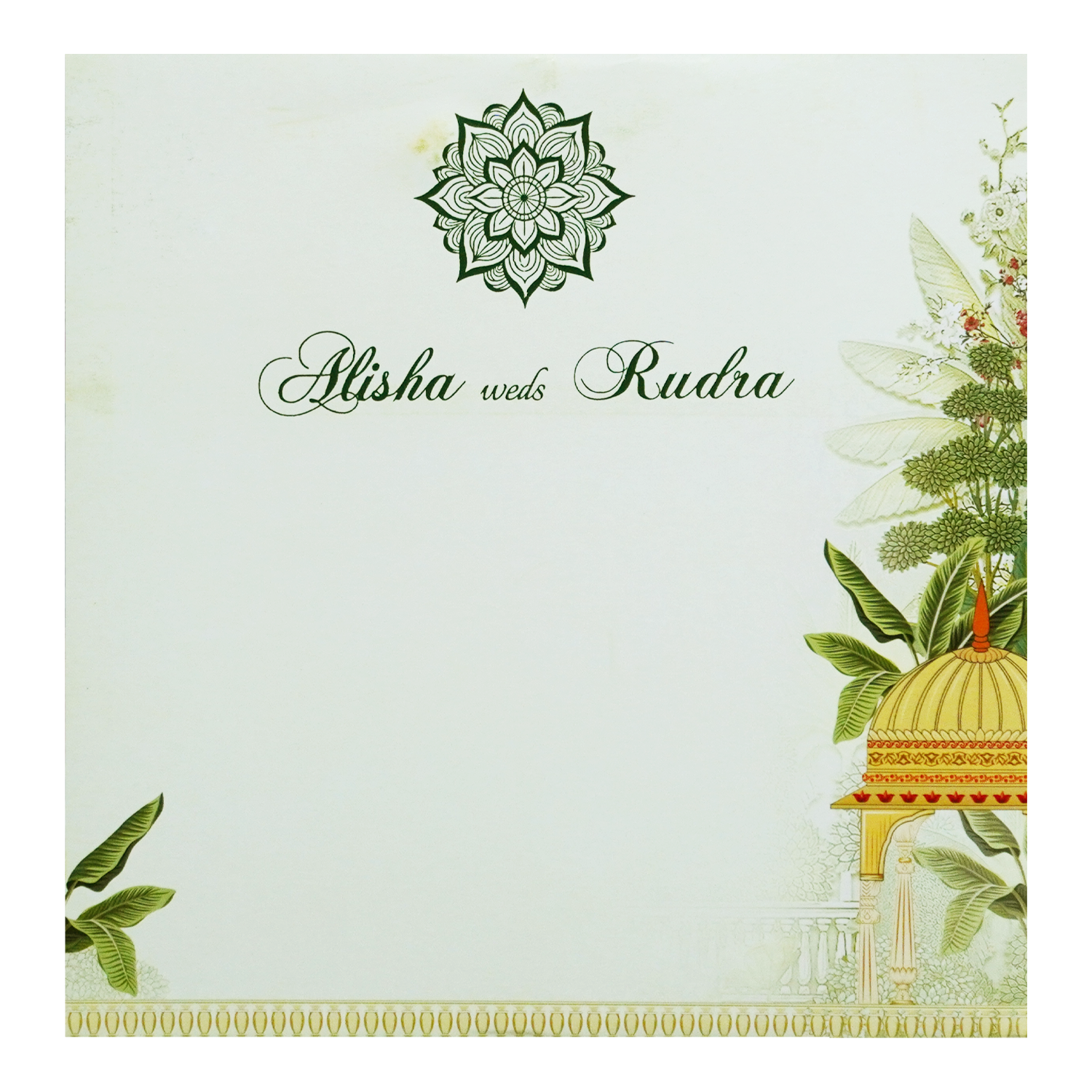 White Green Tracing Sheet Invitation-KRC30560