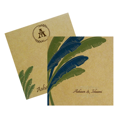 Brown Banana Leaf Invitation-KRC30210