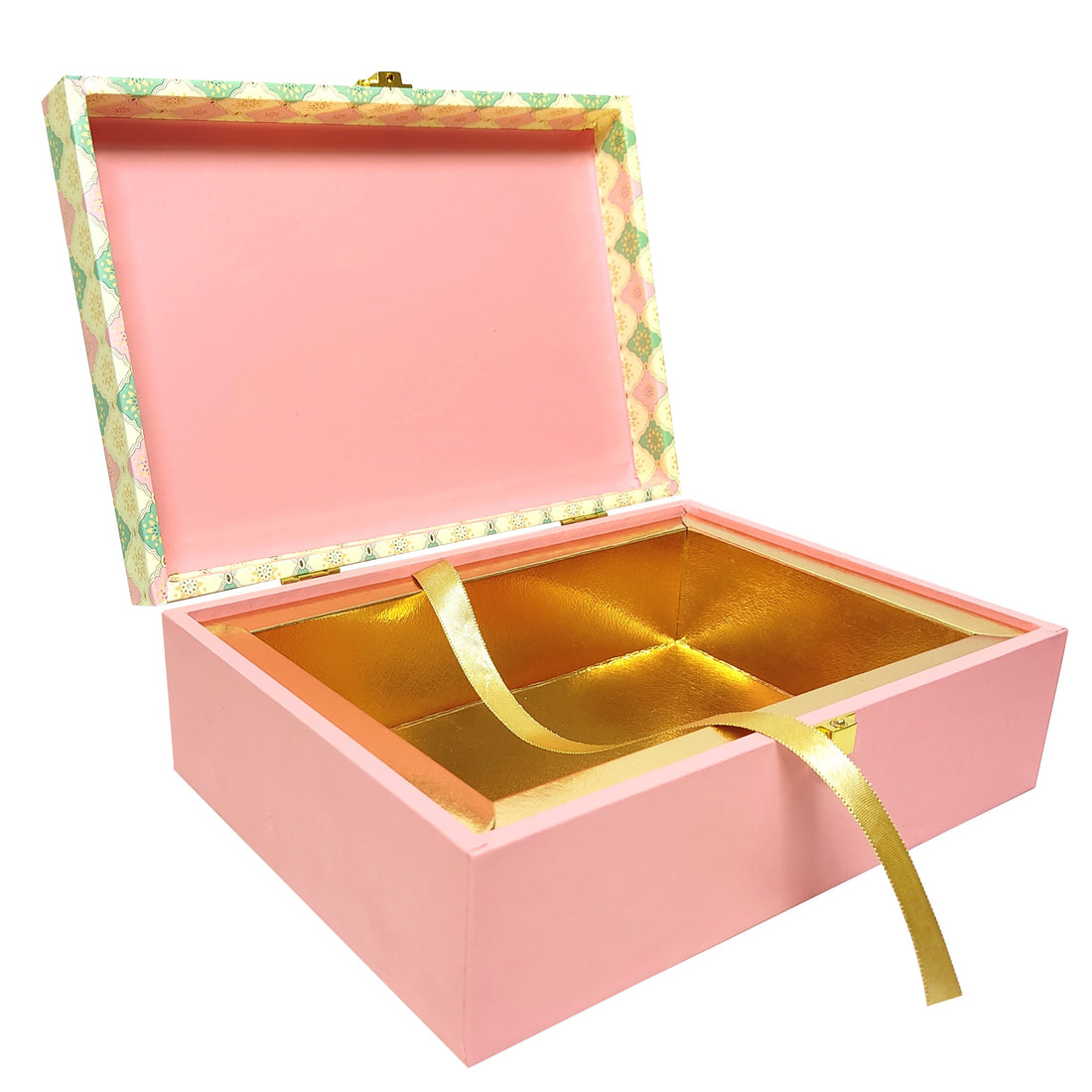 Pink And Green Modern Box Invitation-KBX0303