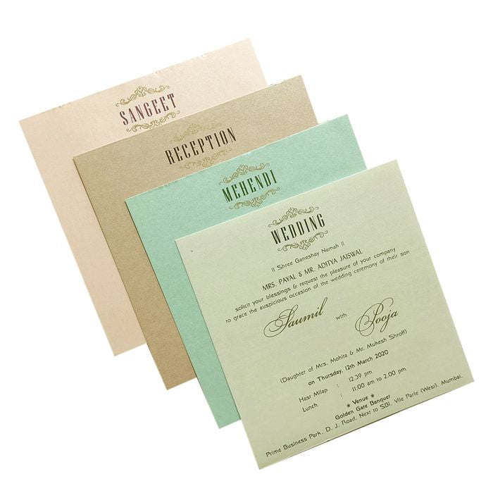 Dark Blue Pattern Design Invitation-King of Cards