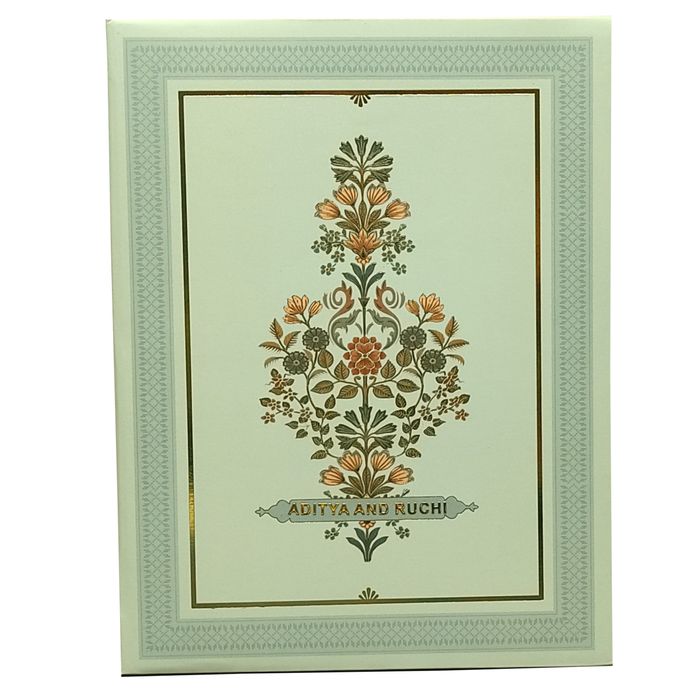 Light Blue Padded Royal Wedding Card-King of Cards