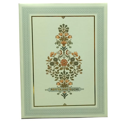 Light Blue Padded Royal Wedding Card-King of Cards