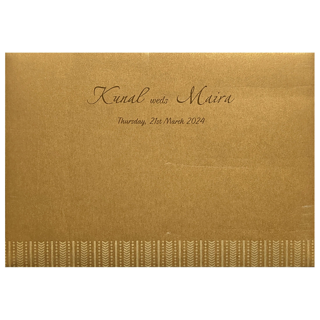 Brown Gold Design Invitation Card-KRC29542