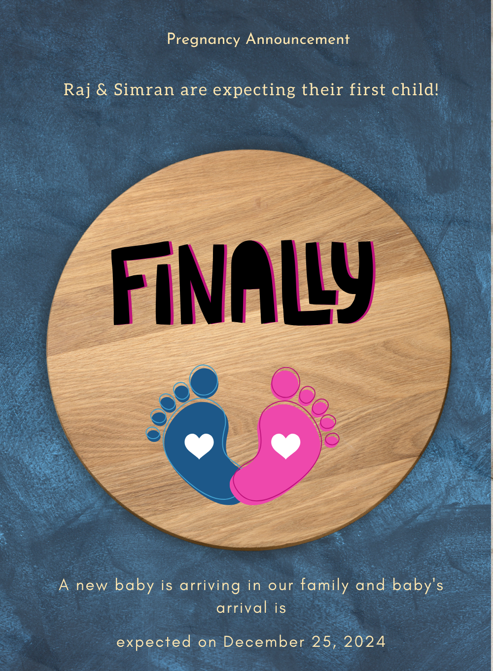 Radiant Surprise Pregnancy Announcement Invitation-AAPAI003