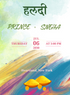 Rainbow Colors Haldi Cremony Invitation-AAHCI028