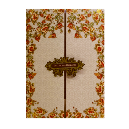 Ivory Padded Invitation Card-King of Cards