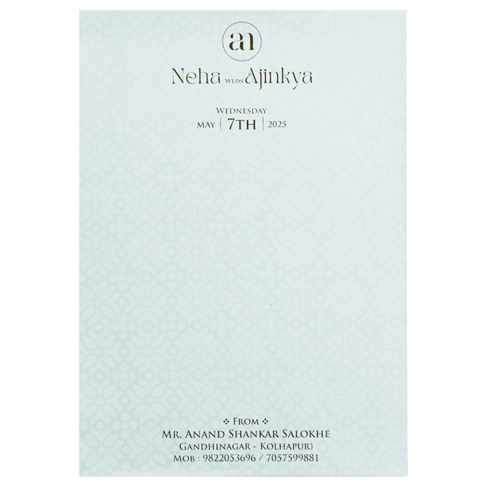 Chalk White Floral Invitation-King of Cards