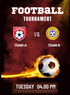 Red Blaze Football Invitation-AABLL006