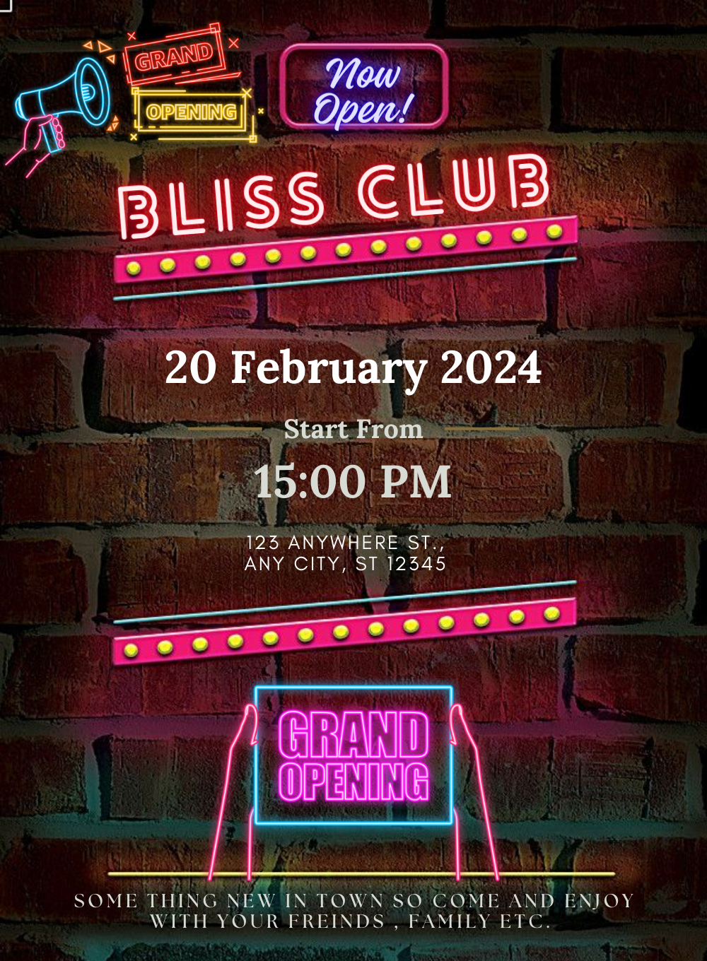 Red Brick Grand Opening Invitation-AAGOI007