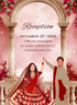 Red Couple Caricature Wedding Invitation-AACAR007