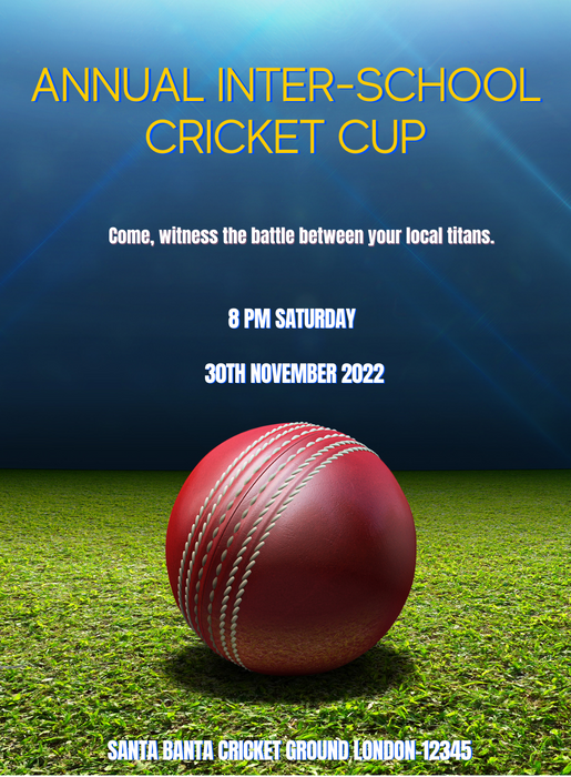 Red Hot Cricket Invitation-AACRI006