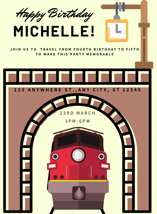 Red Rustic Trains Invitation-AATRA008