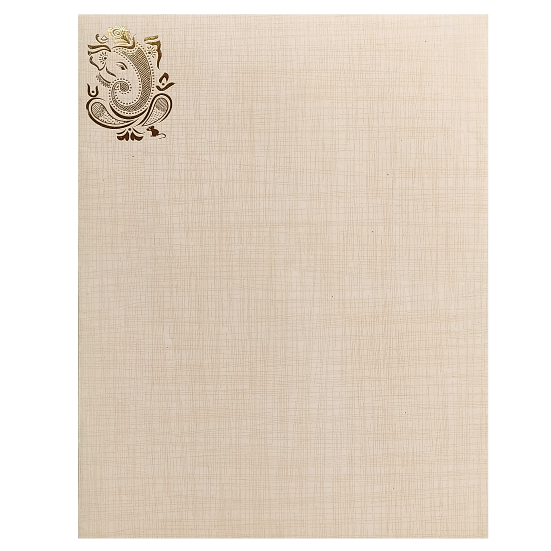 Sandal Metallic Invitation Card With A Floral Touch-KNK50162