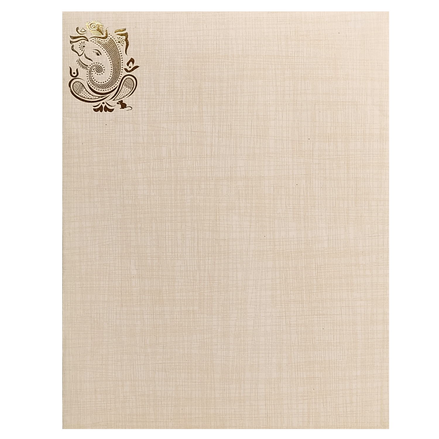 Sandal Metallic Invitation Card With A Floral Touch-KNK50162