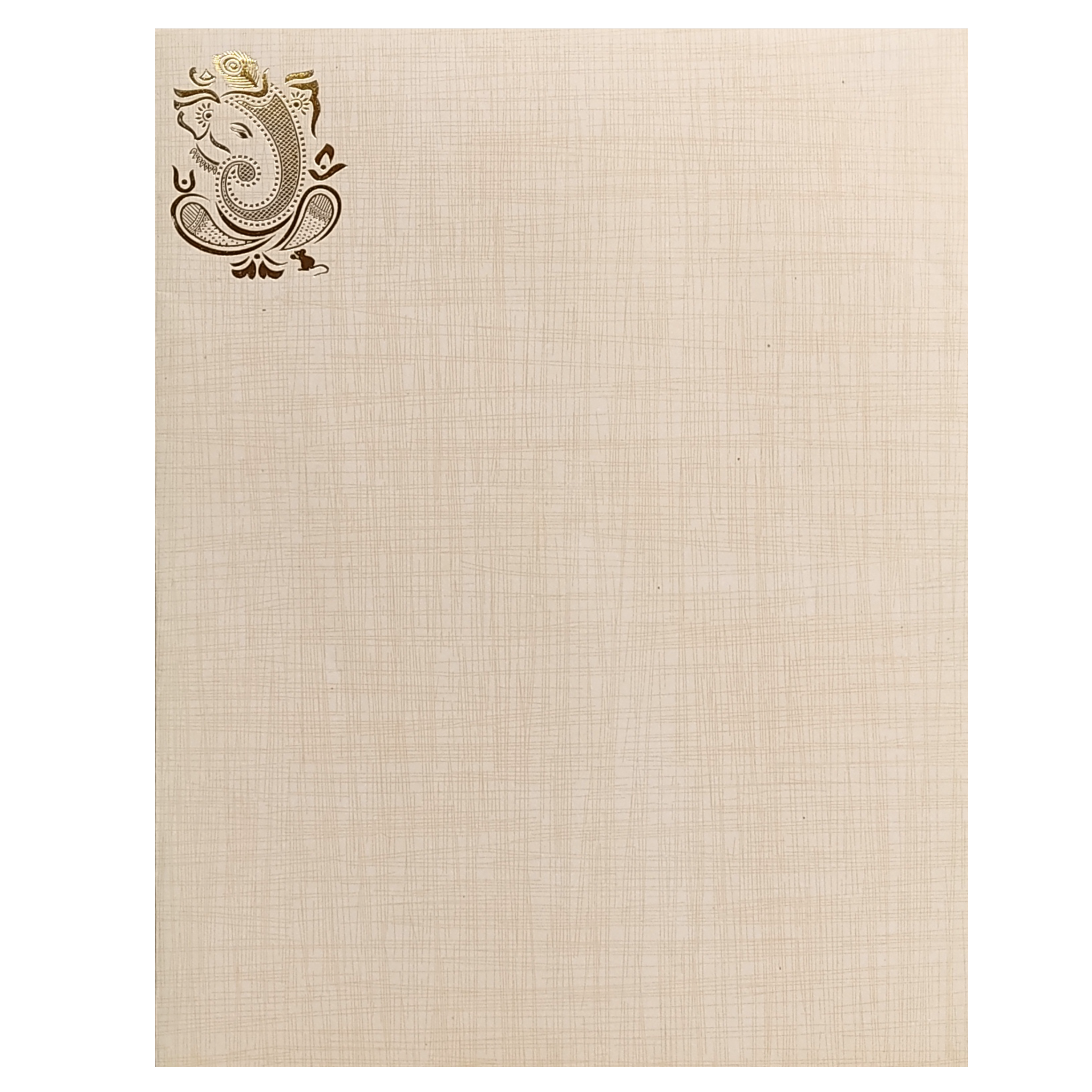 Sandal Metallic Invitation Card With A Floral Touch-KNK50162