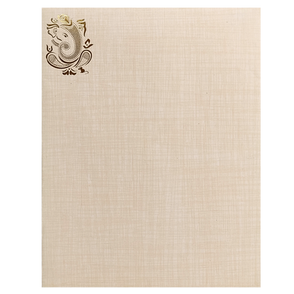 Sandal Metallic Invitation Card With A Floral Touch-KNK50162