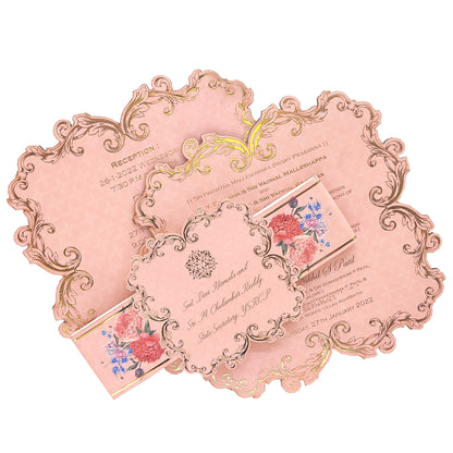 Pink Box Invitation Card-KNKUP050