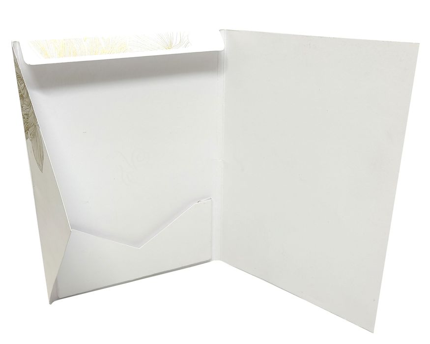 Blue Single Sheet Designer Invite With Gold Foiling Touch-KNKYP006-King of Cards